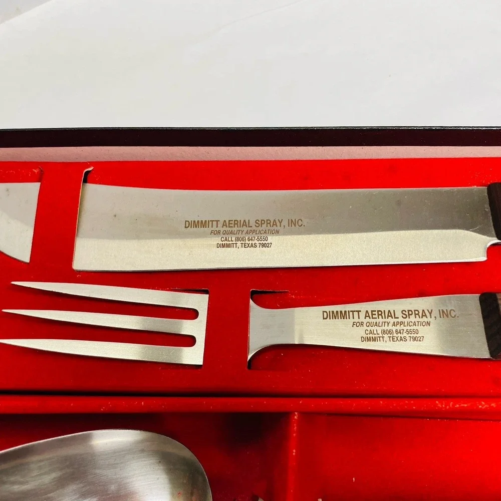 Vermco Stainless Steel Serving Set 2 Spoons Knife Fork Stainless‎ Japan Boxed